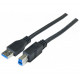 Cordon usb 3.0 A/B noir - 1,80 m