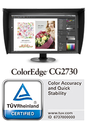 logo TUV écran graphique eizo coloredge cg2730