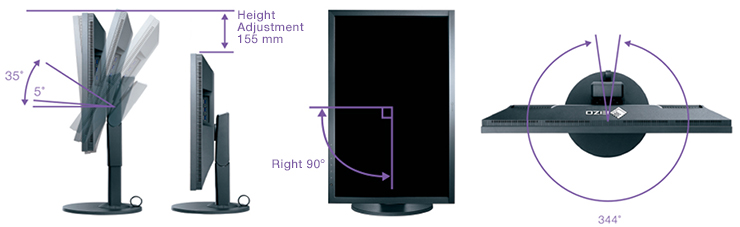 support ergonomique écran graphique eizo coloredge cg2730