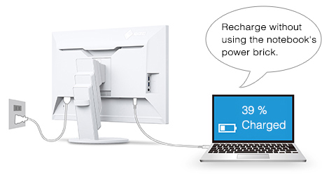 Recharge des notebooks écran bureautique EIZO Flexscan EV2785