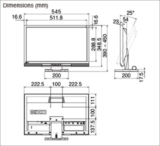 options de montage disponibles écran vidéosurveillance eizo duravision fdf2305