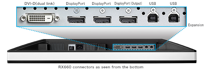 connectiques écran médical Radiforce EIZO RX660